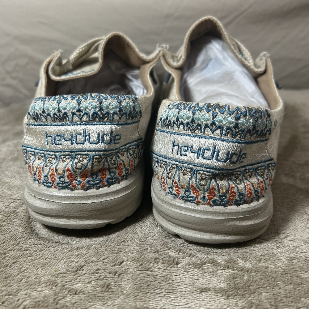 Hey Dude Wendy Flora Sunflower Embroidered Canvas Slip On Women's Size 10 - Picture 4 of 8